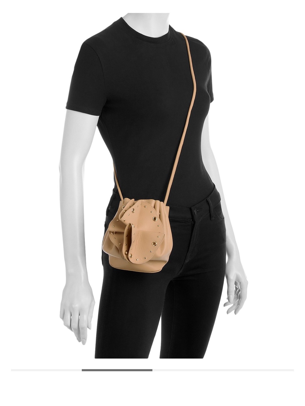 New FARM Rio Flower Stud Leather Crossbody Bag